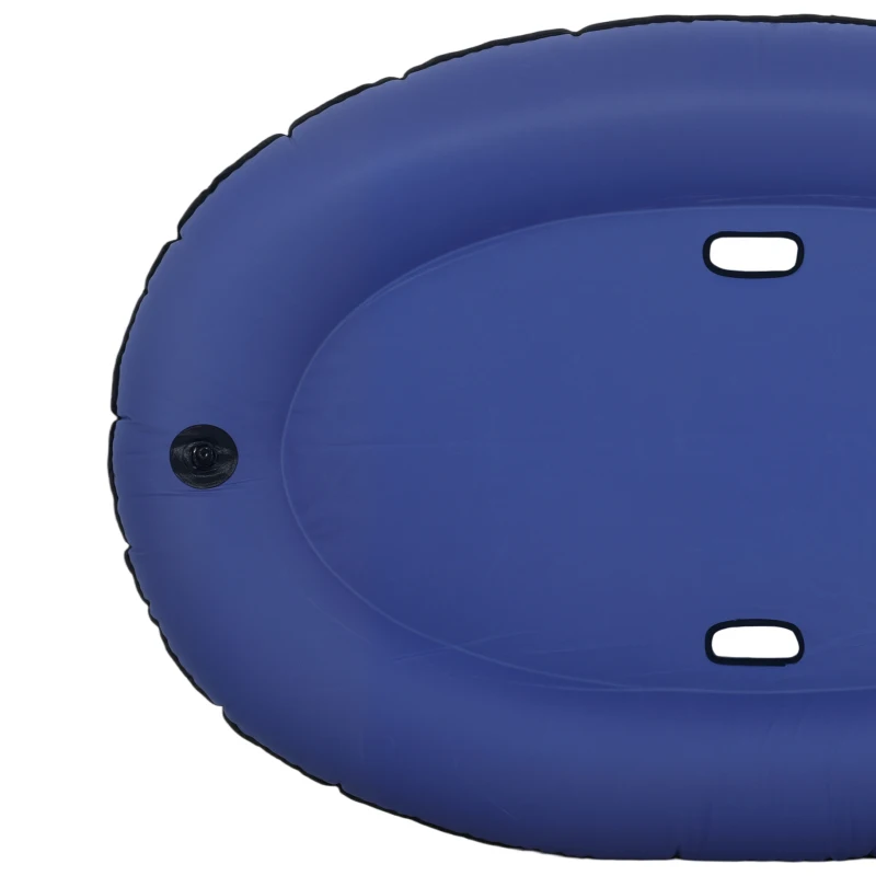 PawHut Opblaasbaar buisboot honden Opvouwbare drijvende watermat Hond met handgreep voor honden tot 40kg 155x104x25cm Blauw