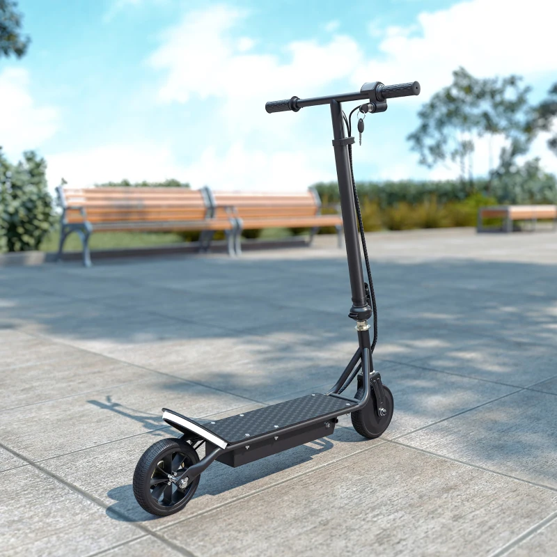 HOMCOM Tottinette électrique pliable 150W pour enfant de 7 à 14 ans hauteur guidon 14 Km/h max. noir