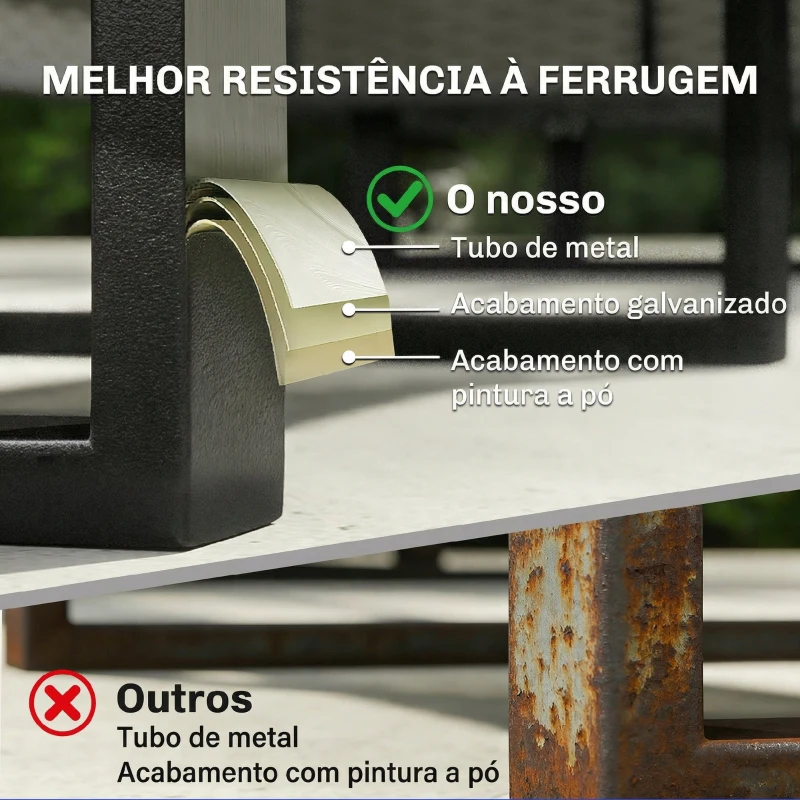 Outsunny Conjunto de Jardim em Vime PE de 3 Peças com Encosto Ajustável Sofá de 3 Lugares Sofá de 2 Lugares e Mesa Cinzento
