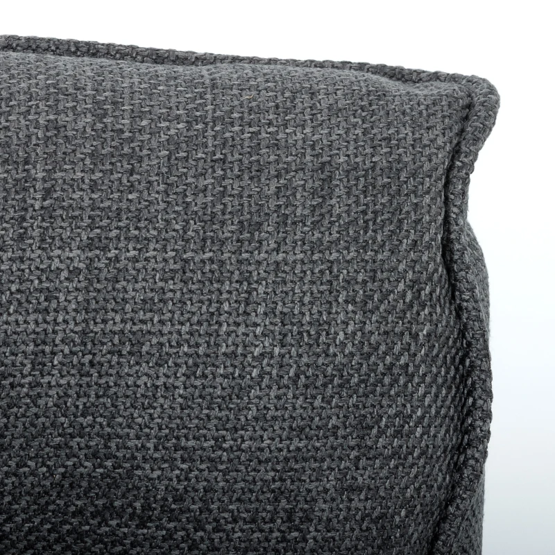 HOMCOM Cadeira de Chão Dobrável Cadeira de Leitura Giratória 360° com Encosto Ajustável em 5 Posições 58x107x79 cm Cinzento