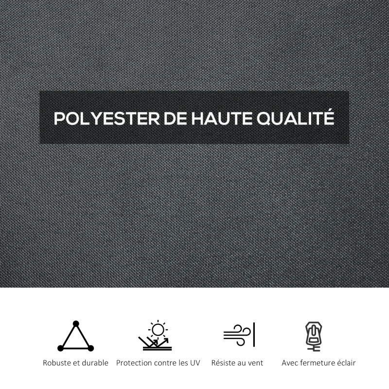 Outsunny 4 parois latérales pour pavillon de jardin tonnelle rigide 300 x 300 cm protéger de la pluie vent soleil gris