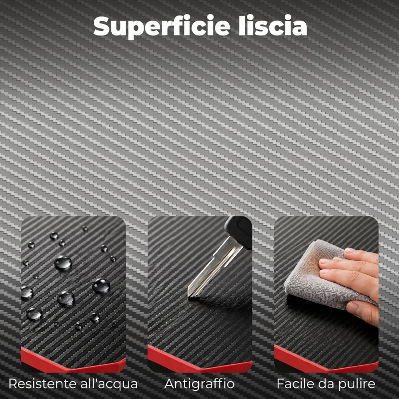 HOMCOM Scrivania Angolare con Prese di Corrente, Nero Carbonio