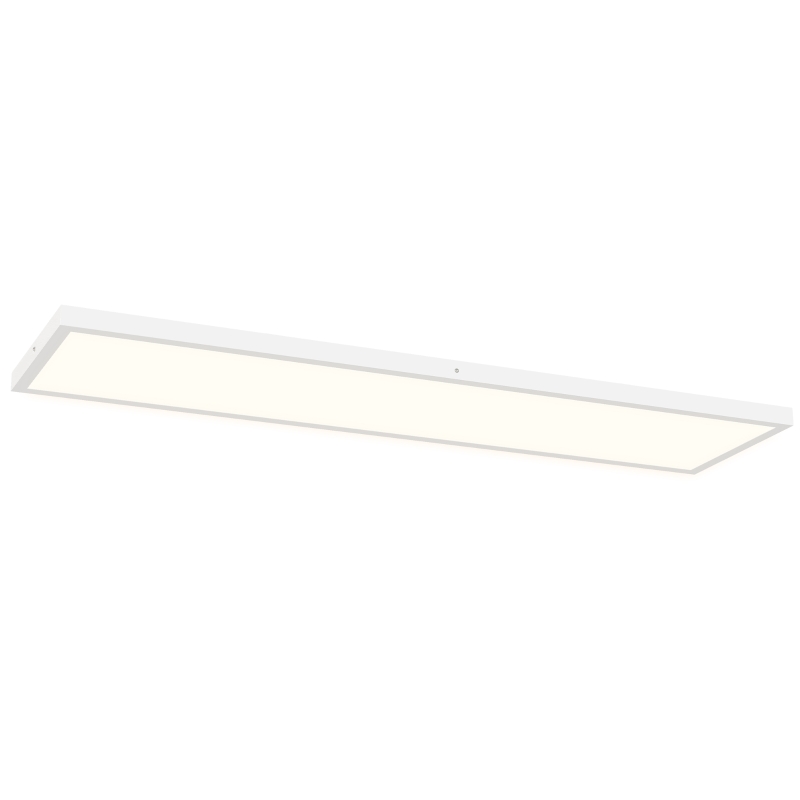 HOMCOM Conjunto de 4 Candeeiros de Teto Reguláveis em Cor com Interruptor DIP e de Parede 3000K/4000K/6000K 120x30x3,7 cm Branco