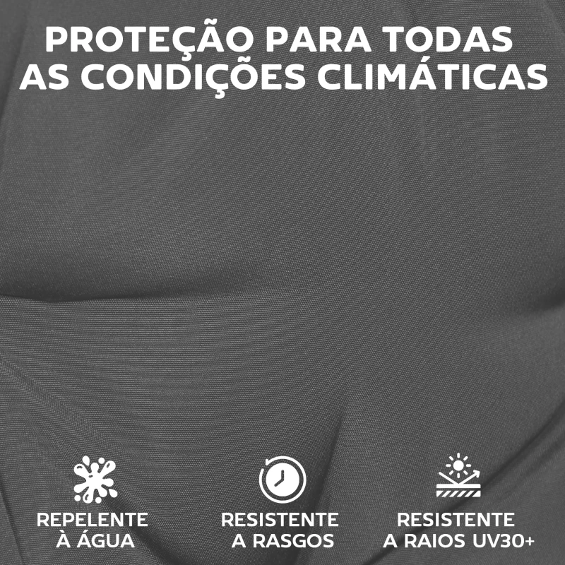 Outsunny Conjunto de 2 Almofadas para Espreguiçadeiras 180x55 cm Almofadas para Cadeiras de Jardim Espessas UPF30+ com 4 Tiras Cinzento Escuro