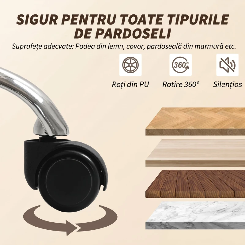 HOMCOM Scaun de Birou cu Masaj la 4 Puncte cu Încălzire și Brațe Pliabile, Gri
