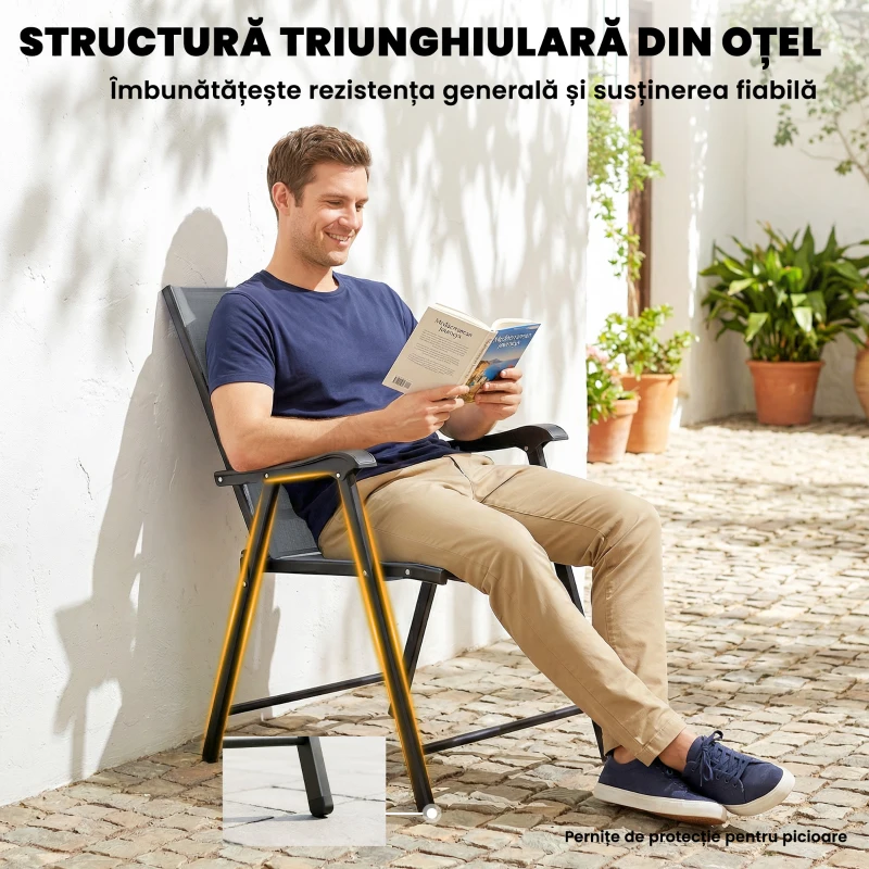 Outsunny scaune pliabile confortabile