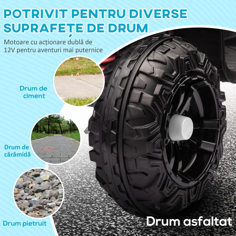 AIYAPLAY Elektro-Kinderquad, Licht & Musik, Federung, 5 km/h, 50 Min. Fahrzeit, für 3-5 Jahre, Weiß