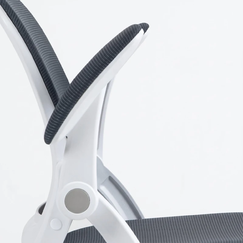 Vinsetto Scaun de Birou Ergonomic cu Spătar din Plasă și Înălțime Reglabilă, 65.5x61.5x88-97.5cm, Gri