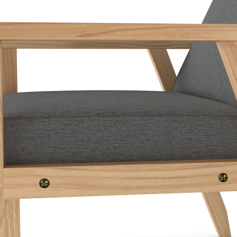 HOMCOM Fauteuil comfortabel groot formaat met kussens, 64B x 70T x 72H cm, Grijs(m-8)