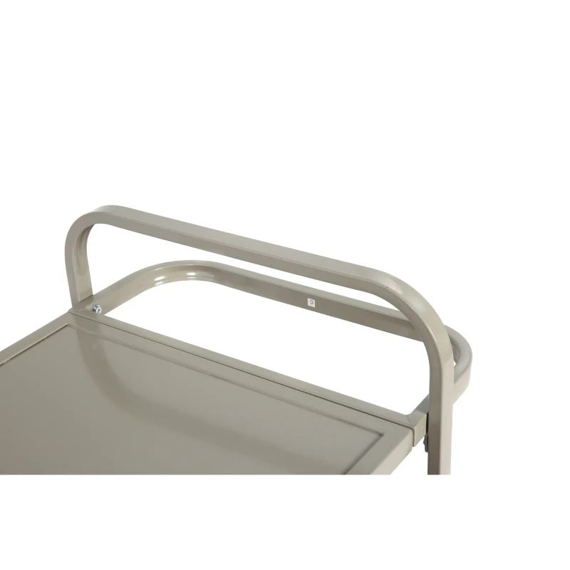 Bar roulant d'extérieur avec bac à glaçons, roulettes verrouillables, pour jardin, bord de piscine et arrière-cour, 131x50x91 cm, Beige