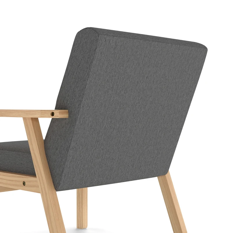 HOMCOM Fauteuil comfortabel groot formaat met kussens, 64B x 70T x 72H cm, Grijs(m-10)