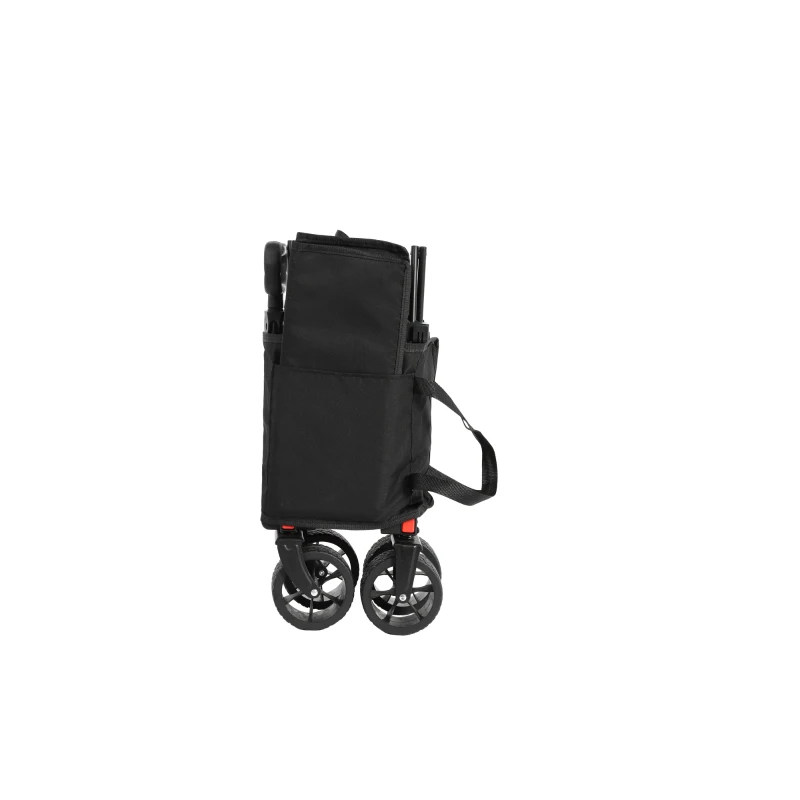 Chariot pliable, pour camping, courses, 77x48x45 cm, Noir