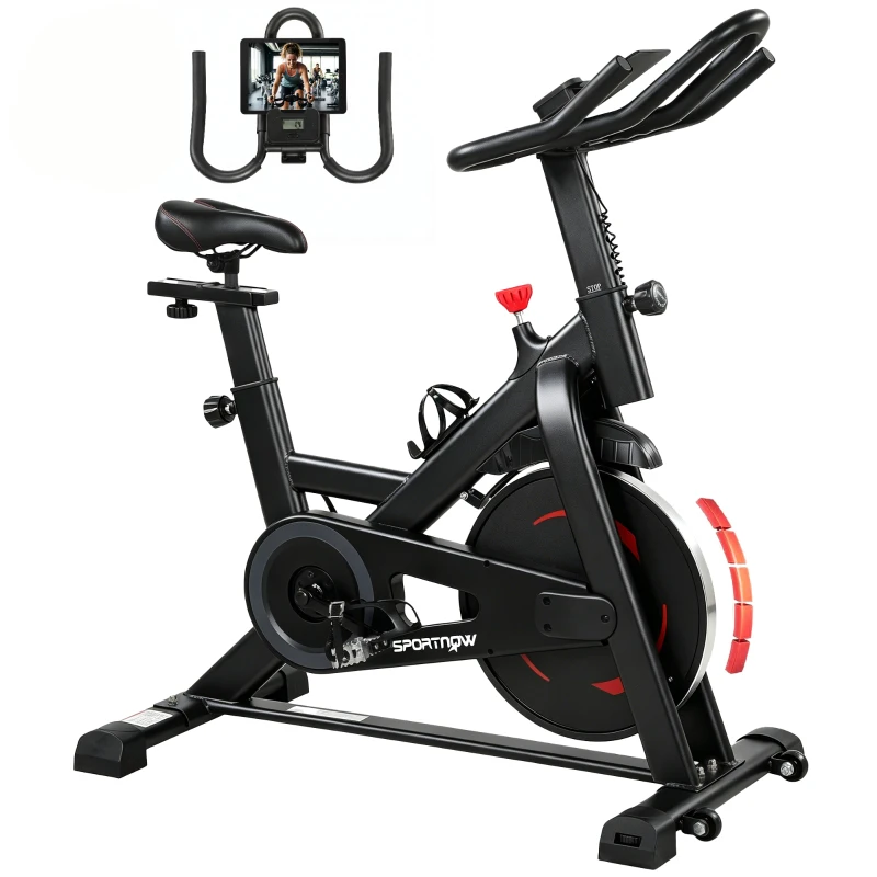 SPORTNOW Bici Casa, Stazionaria con APP, Resistenza Magnetica 0-100%