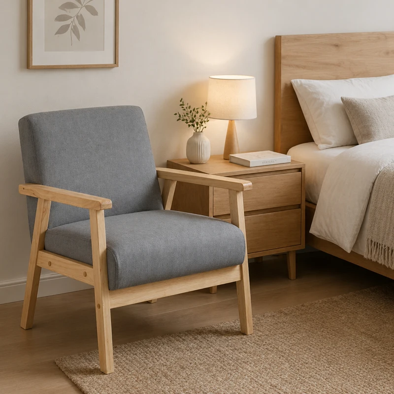 HOMCOM Fauteuil comfortabel groot formaat met kussens, 64B x 70T x 72H cm, Grijs(m-2)
