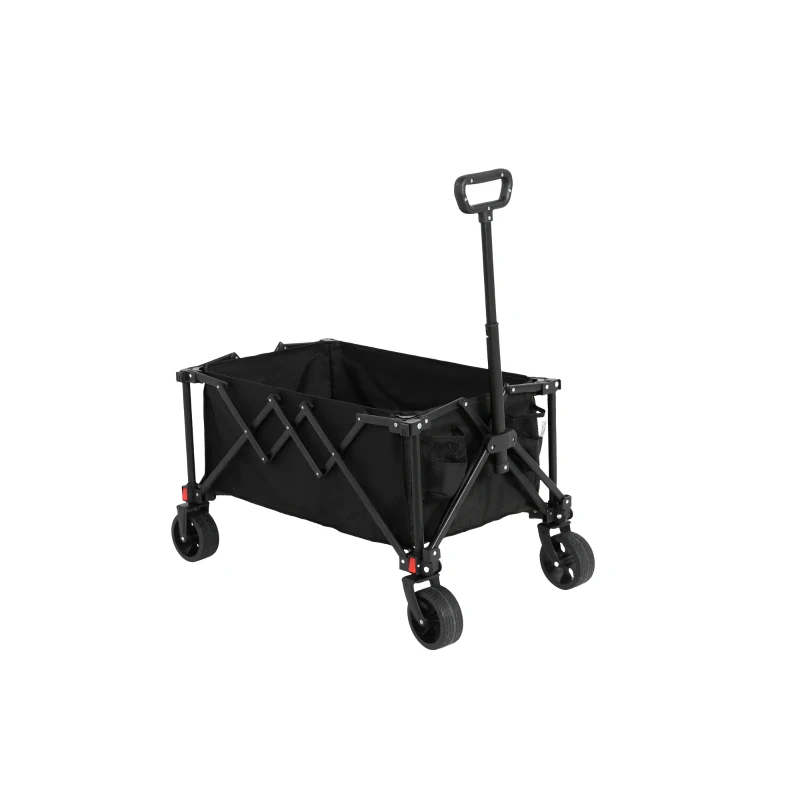 Chariot pliable, pour camping, courses, 77x48x45 cm, Noir