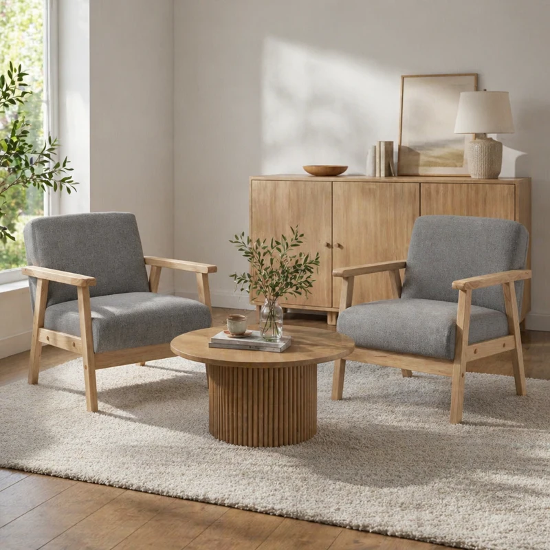 HOMCOM Fauteuil comfortabel groot formaat met kussens, 64B x 70T x 72H cm, Grijs(m-11)