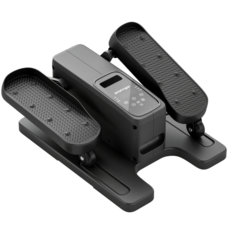 SPORTNOW Mini Elliptique pour Domicile Sous Bureau Crosstrainer Électrique avec Télécommande Écran LED 12 Vitesses