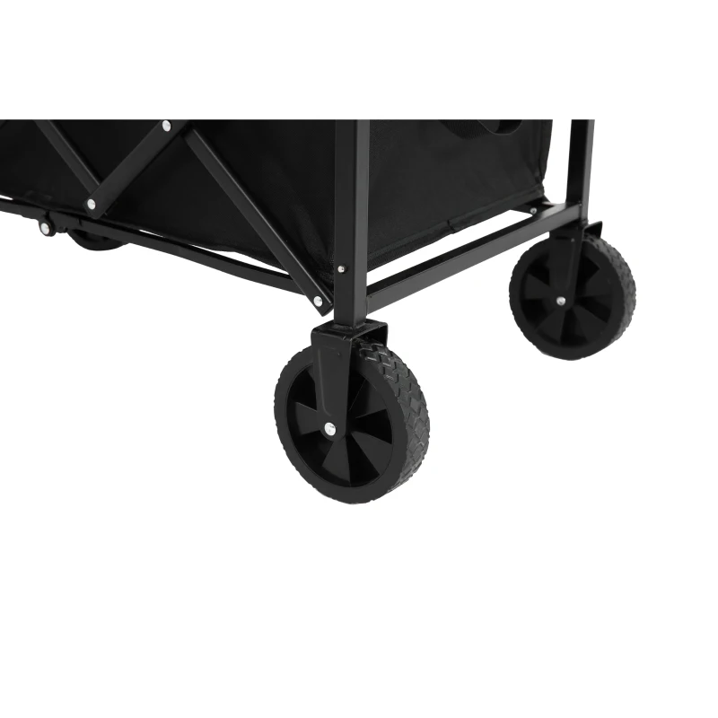 Chariot pliable de plage et de jardin, pour camping, courses, 66x41x44,5 cm, Noir