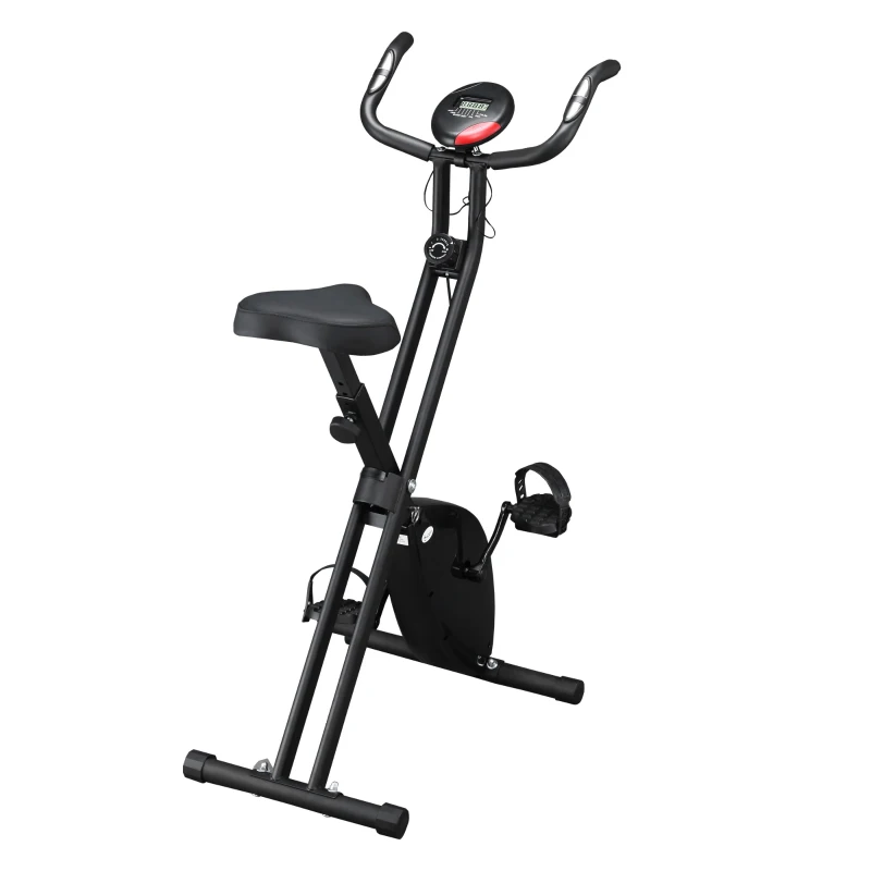 HOMCOM Bicicletă Fitness Profesională cu Rezistență și Înălțime Reglabilă, din Oțel și PP, 41x86x112 cm, Neagră(m-10)