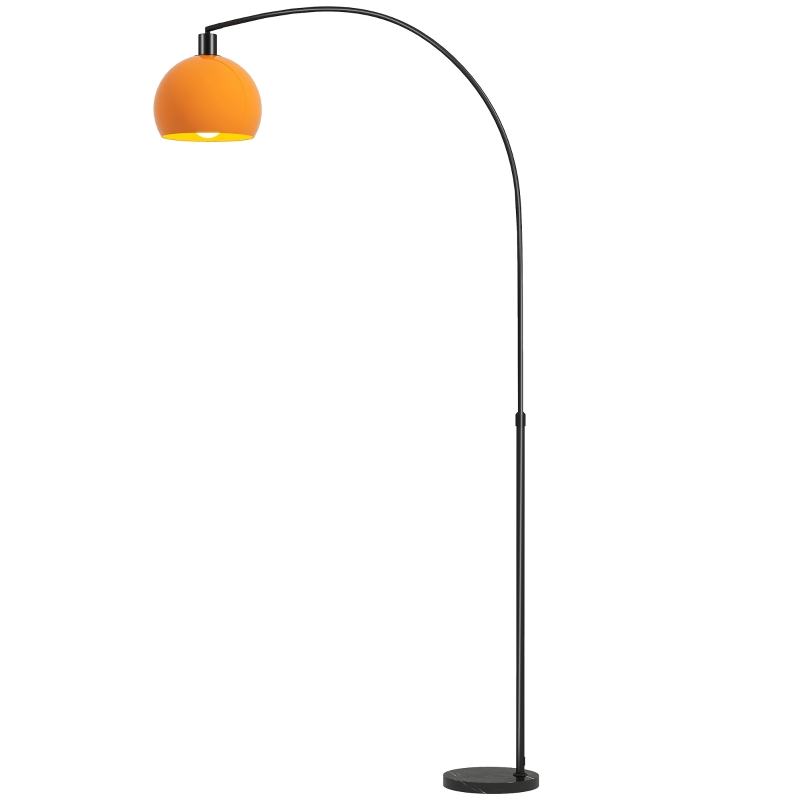 HOMCOM Floor Lamp for Living Room, Modern Standing Lamp with Shade & Foot Switch for Bedroom, Office, Black