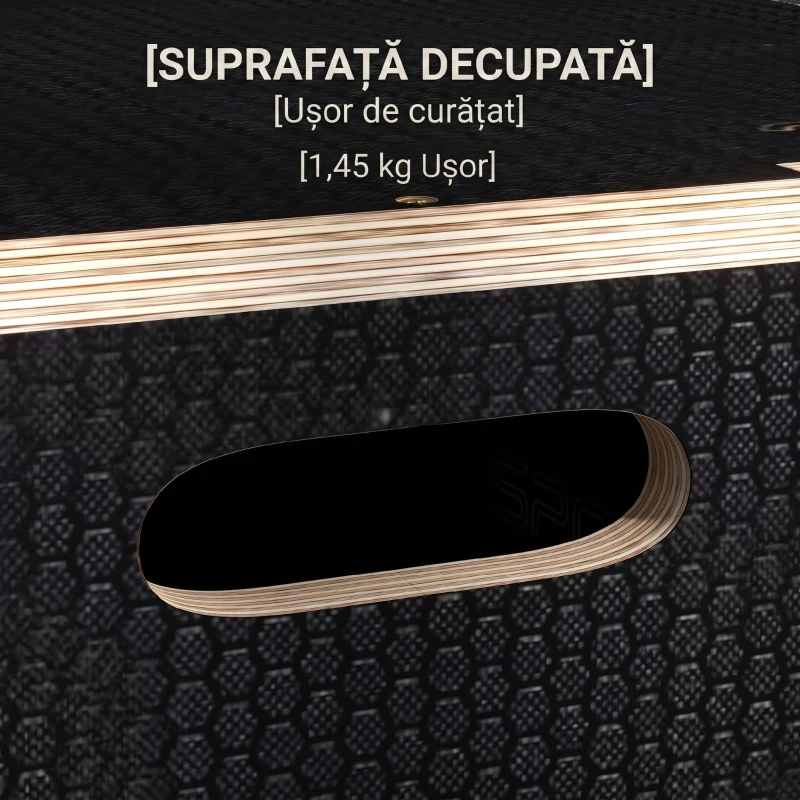 SPORTNOW Cutie Pliometrică pentru Sărituri cu 3 Înălțimi din Lemn Antiderapant, 61-51-41 cm, Negru