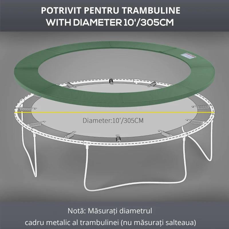 HOMCOM Invelis Bord de Protectie pentru Trambulina Elastica Gradina din PVC