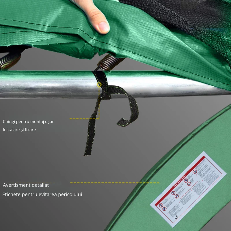 HOMCOM Invelis Bord de Protectie pentru Trambulina Elastica Gradina din PVC