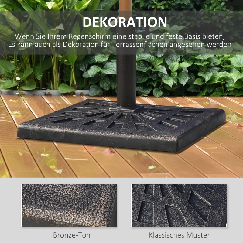 Outsunny parasolvoet 15 kg 47 cm x 47 cm x 32 cm