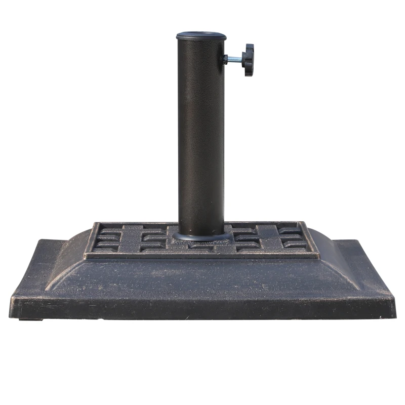 Outsunny Zonneschermvoet 9 kg schermvoet zonneschermstandaard 38/ 48 mm hars brons