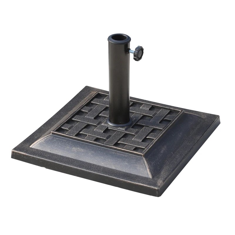 Outsunny Zonneschermvoet 9 kg schermvoet zonneschermstandaard 38/ 48 mm hars brons