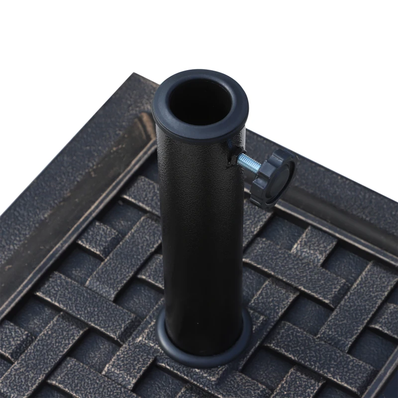 Outsunny Zonneschermvoet 9 kg schermvoet zonneschermstandaard 38/ 48 mm hars brons