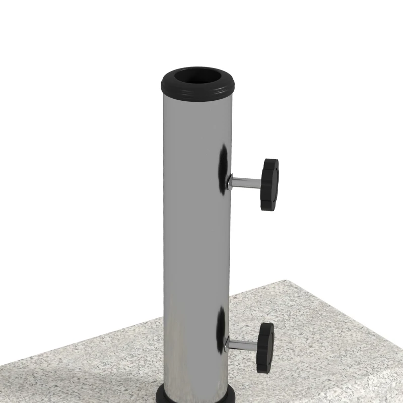 Outsunny Sonnenschirmständer 25 kg, Parasolvoet van graniet, voor parasolstokken Ø32/38/48 mm, Grijs