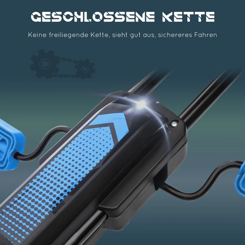HOMCOM skelter, kindervoertuig met pedaal, pedaalauto, outdoor, blauw+zwart(m-7)