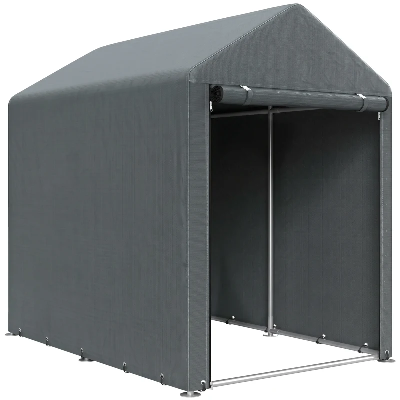 Outsunny Abri de jardin tente de stockage portable avec cadre en métal galvanisé et grande porte, 1,2 x 1,8 m
