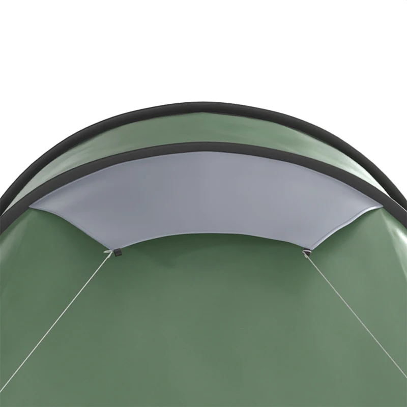 Outsunny Tent voor 3-4 personen 190T tunneltent kampeertent glasvezel donkergroen(m-14)