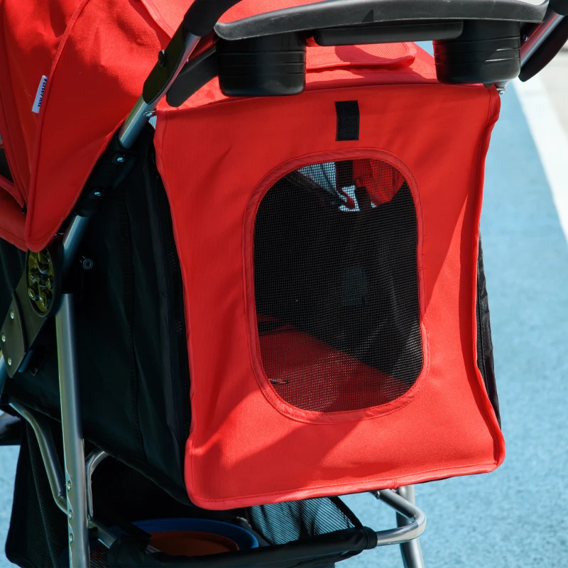 PawHut hondentrolley hondenbuggy rood zwart(m-10)