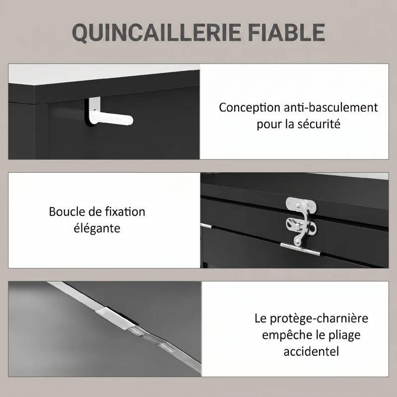 HOMCOM Bureau d'ordinateur pliable avec bibliothèque, poste de travail, tableau noir et étagère réglable, 98x51x153cm, noir