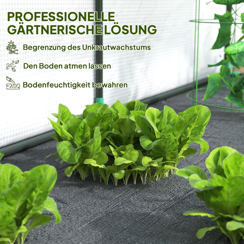 Outsunny Kweekkas Muurgemonteerd Plantenhuis 300cm Wit