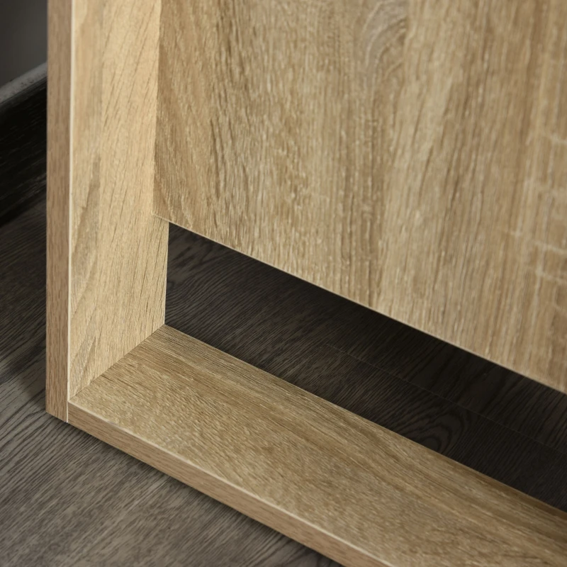 HOMCOM Mesita de Noche Mesilla de Noche con Cajones y Estilo Moderno Mesa Auxiliar para Dormitorio Salón 48x39x54 cm Natural