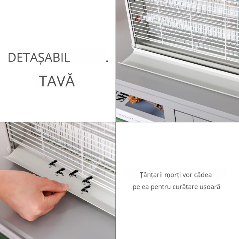 Outsunny Plasa de Tantari 20W Insecticid Electric pentru Exterior si Interior