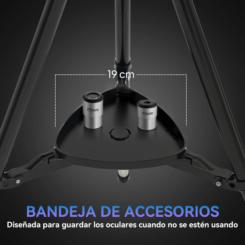 Outsunny Telescopio Reflector Astronómico para Adultos y Principiantes Apertura 114 mm con Trípode Ajustable Bolsa