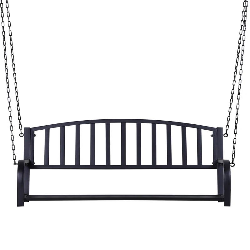 Outsunny Balansoar Suspendat de Gradina din Metal Negru