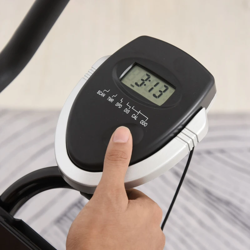 HOMCOM Exercise Bike with Adjustable Resistance 5-Position Seat Heavy-Duty for Indoor Gym Office Black