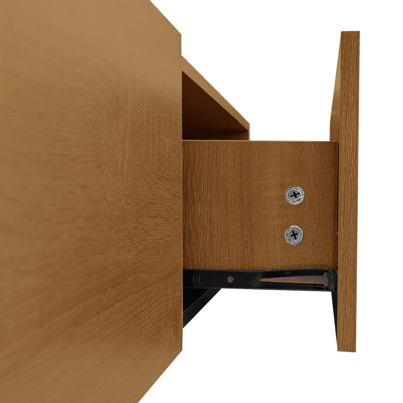 Modern TV Cabinet with Triple-Layer Glass Shelves, Low-Profile TV Stand with Smart Storage, 170L x 33W x 33.5H cm, Black+Natural+Wood