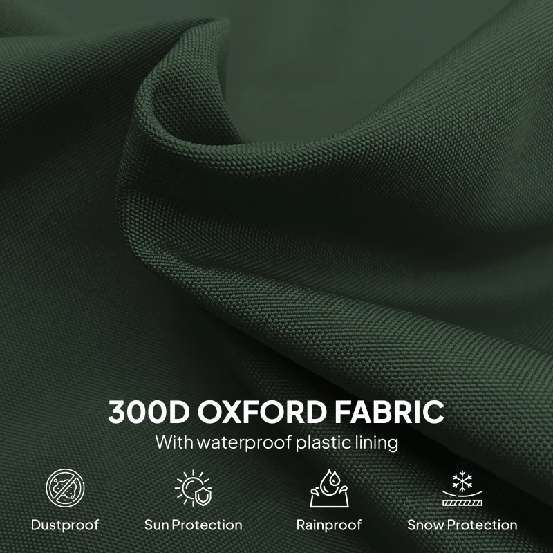 Outsunny Parasol Cover, 300D Oxford Cantilever Umbrella Cover Fit for 2-4m Parasol, Green