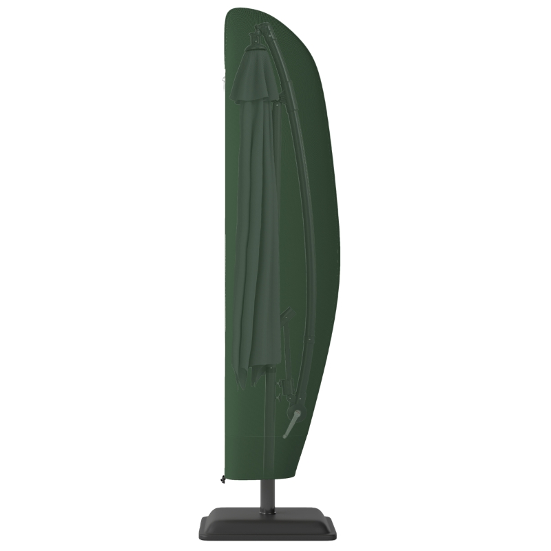 Outsunny Parasol Cover, 300D Oxford Cantilever Umbrella Cover Fit for 2-4m Parasol, Green