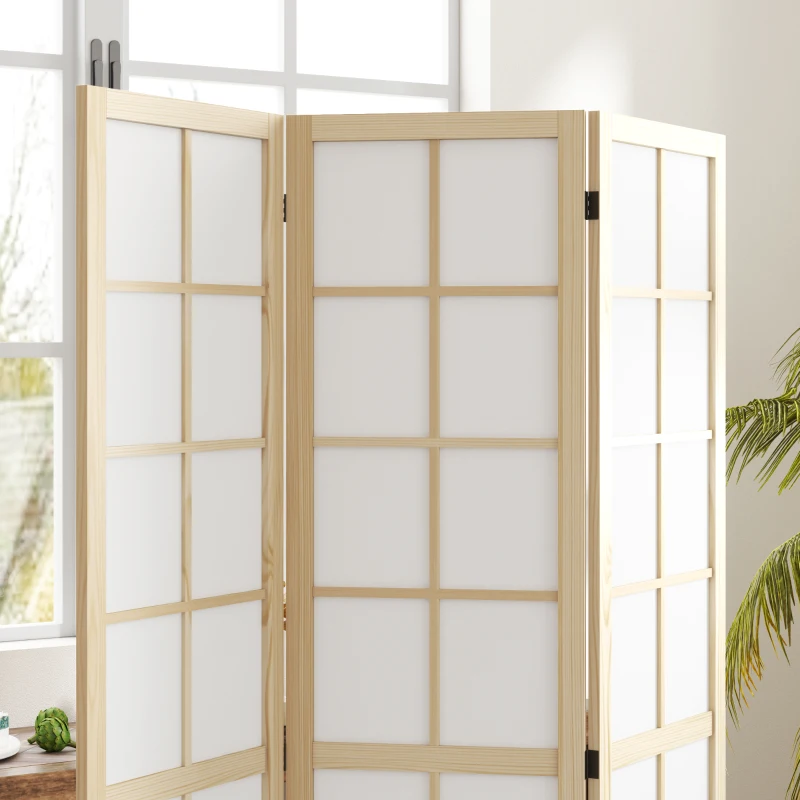 HOMCOM Separator de încăperi pliabil, paravan independent pentru living, dormitor, birou, 120 x 170 cm