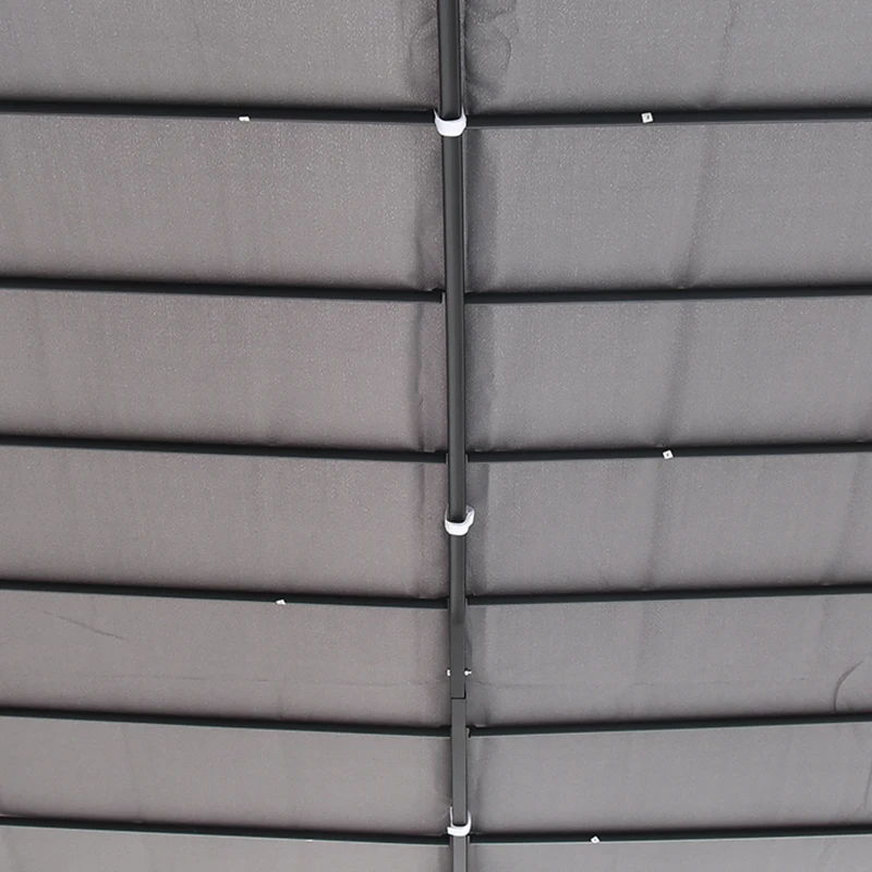 Outsunny Pergola Terrasluifel Pavilion Luifel Grijs 297x297x198/245 cm(m-8)