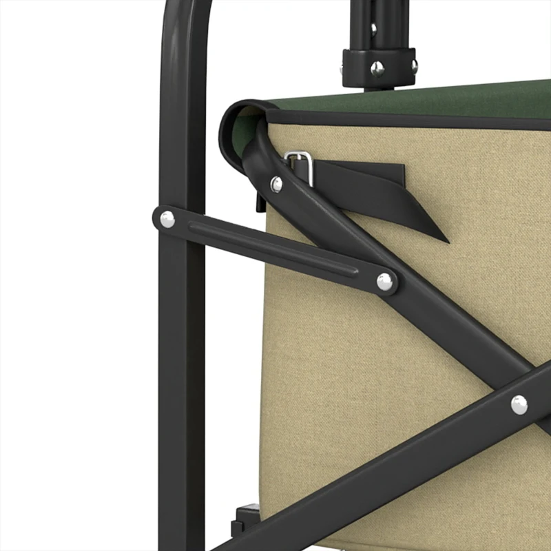 Outsunny Opvouwbare Bolderkar, 110 L, tot 100 kg, Telescopische handgreep, Stalen frame, 94 x 57 x 77-100 cm, Khaki