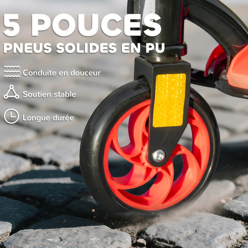HOMCOM Trottinette électrique 120 W pliable pour enfant 7-14 ans 12 Km/h max. autonomie 10 Km max. rouge